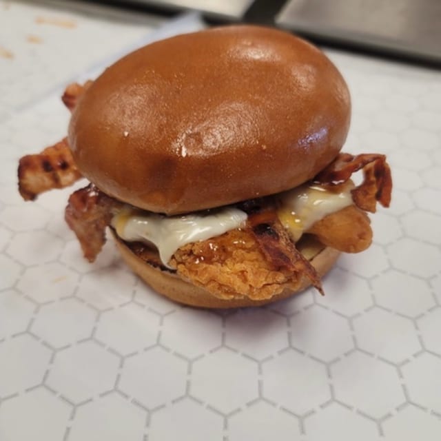 Crispy Hot Honey Chicken/Bacon Sandwich.