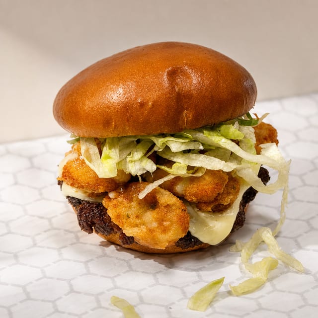 Cheese Curd Burger.