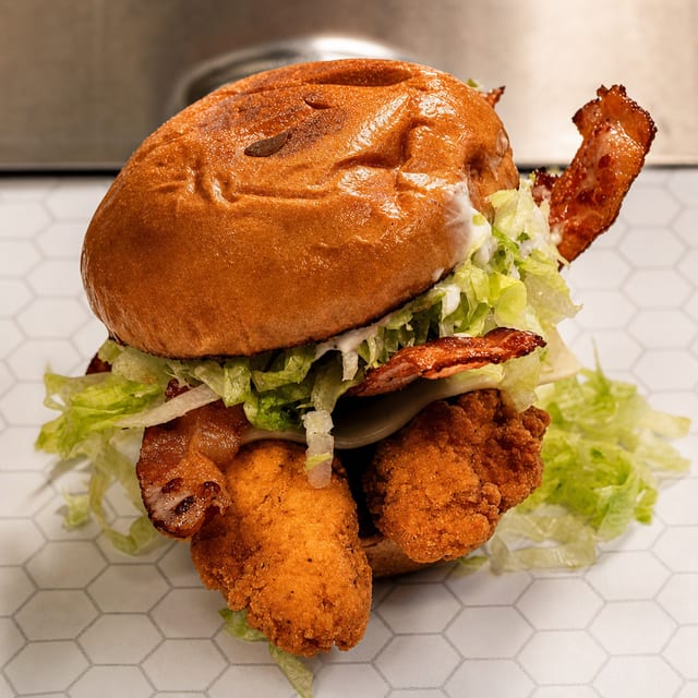 Crispy Chicken Bacon Ranch Sandwich.